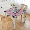 thumbnail image 1 of Acheng Flower Butterfly Pink Square Table Cover 100% Polyester Fiber 40*40, 1 of 8