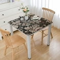 thumbnail image 1 of Acheng Flowers Leaves Fabric Square Tablecloth Waterproof Resistant Fabric 100% Polyester Fiber 52*52, 1 of 8
