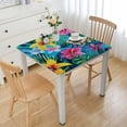 thumbnail image 1 of Acheng Flowers Leaves Maximalism Square Table Cover 100% Polyester Fiber 36*36, 1 of 8