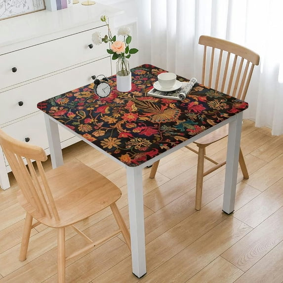 Acheng Flowers Square Tablecloth Great for Home Kitchen/Parties/Holiday Dinner 100% Polyester Fiber 36*36