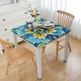 thumbnail image 1 of Acheng Flowers Square Tablecloth with Elastic Edge 100% Polyester Fiber 40*40, 1 of 8