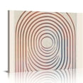 thumbnail image 1 of Acheng  Framed Canvas Print Wall Art Set Geometric Duotone Tan Spiral Waves Shapes Abstract Illustrations Modern Art Decorative Nordic Calm/Zen for Living Room, Bedroom, Office -  Natural 16x12in, 1 of 6