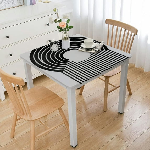 Acheng Geometric Shapes Tablecloth for Picnic Dining Kitchen Farmhouse 100% Polyester Fiber 36*36