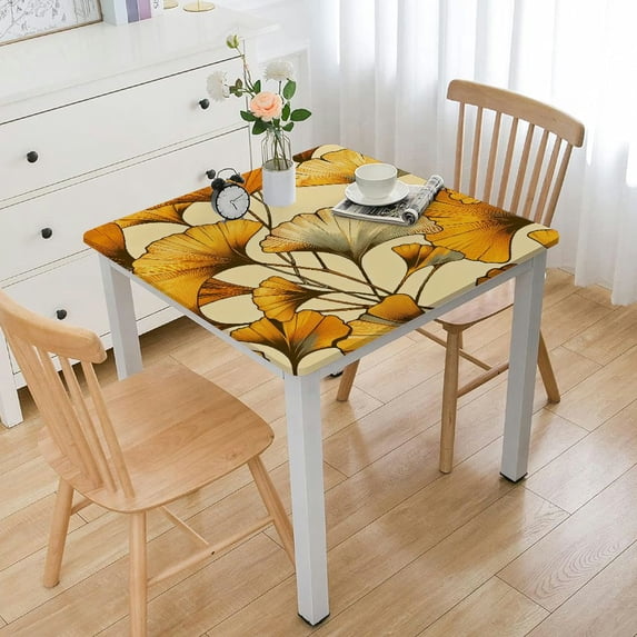 Acheng Ginkgo Leaves Square Tablecloth 100% Polyester Fiber 52*52