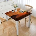 thumbnail image 1 of Acheng Giraffe Sunset Wildlife Square Table Cover 100% Polyester Fiber 40*40, 1 of 8