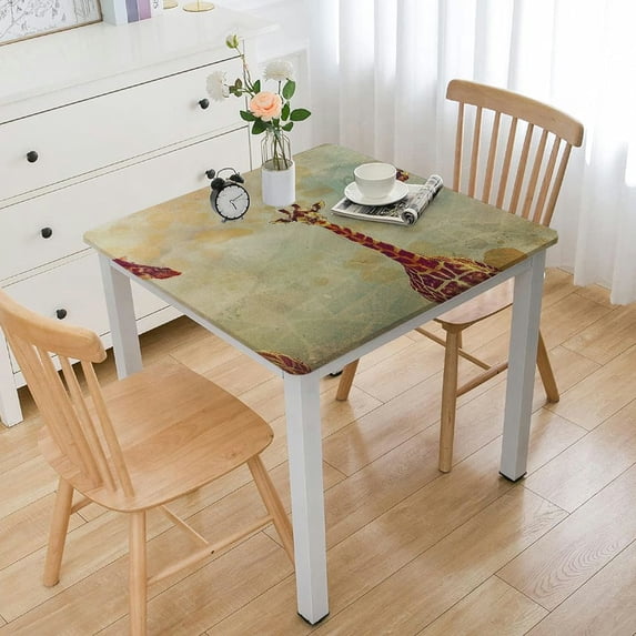 Acheng Giraffes Square Tablecloth 100% Polyester Fiber 36*36