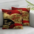 thumbnail image 1 of Acheng Gold Bamboo Plant Pillow Cover, Elegant Art Chinese Japanese Red Black Gold Bamboo Plant Square Decorative Throw Pillow Covers Cushion for Sofa Bedroom Car, Red, Set of 2 White, 1 of 6