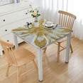 thumbnail image 1 of Acheng Gold Flower Art Nouveau Art Deco Square Tablecloth 100% Polyester Fiber 52*52, 1 of 8