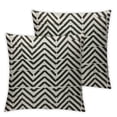 thumbnail image 1 of Acheng  Herringbone Pattern Throw Pillow Cover Black and White Rice Wheat Simple Repeat Regular Classic Pillow Case Decorative Room Cushion Cover for Home Couch Bed,Set of 2 24x24in, 1 of 7
