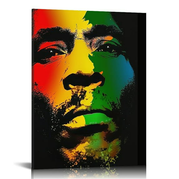 Acheng Jamaican Marley Picture on Stretched Canvas, Wall Art Décor, Ready to Hang 16x20 in