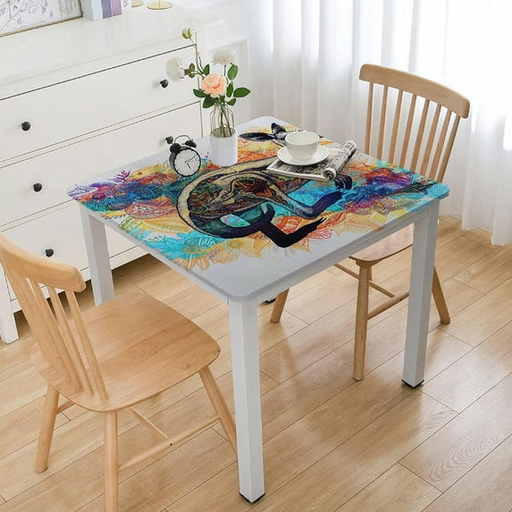Acheng Kangaroo Square Tablecloth Waterproof 100% Polyester Fiber 46*46