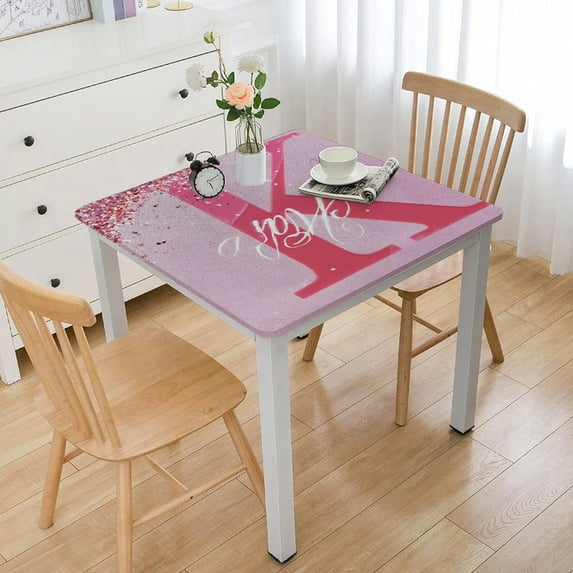 Acheng Kinetic Pointillism Square Tablecloth for Picnic Dining Kitchen Farmhouse 100% Polyester Fiber 46*46