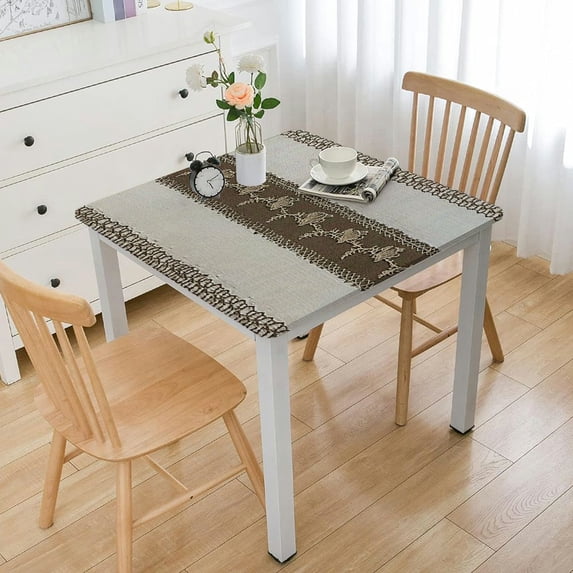 Acheng Lace Edge Fabric Square Tablecloth Waterproof 100% Polyester Fiber 36*36
