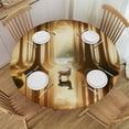 thumbnail image 1 of Acheng Lamb Forest Mist Round Tablecloth Waterproof Resistant Fabric 100% Polyester Fiber Outdoor Picnic Camping and Indoor Kitchen Dining Party 31-35, 1 of 8