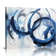 thumbnail image 1 of Acheng Large Canvas Wall Art Blue Abstract Art Wall Decor Wall Art for Living Room Paintings for Wall Decorations Bedroom Decor Aesthetic Framed Office Artwork Wall Decor  16x12in, 1 of 6