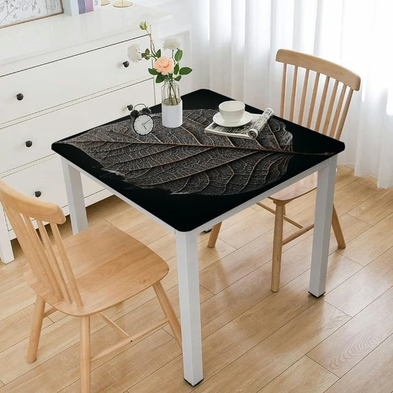 Acheng Leaf Veins Square Tablecloth 100% Polyester Fiber 40*40