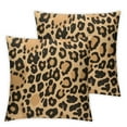 thumbnail image 1 of Acheng Leopard Print Throw Pillow Cover  Set of 2 Cheetah Safari Wild Animal Skin Texure Wildlife Lumbar Pillow Case Decorative Standard Pillow Cases Cushion Covers for Bed,Sofa 12x12in, 1 of 7