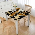 thumbnail image 1 of Acheng Leopard Print Words Love Beyond Words Square Tablecloth Outdoor Fitted 100% Polyester Fiber 46*46, 1 of 8