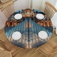 thumbnail image 1 of Acheng Louvre Pyramid Round Tablecloth - Great for Home Kitchen/Parties/Holiday Dinner - 100% Polyester Fiber Table Cover 46-50, 1 of 8