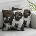 thumbnail image 1 of Acheng  Lumbar Cowhide Pillow Cover, Cow Print Decor for Outdoor Sofa Bedroom Porch Farm(Not Real Cowhide Not Faux Fur),Set of 2 White, 1 of 6