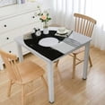 thumbnail image 1 of Acheng Minimalist Geometric Shapes Table Cover for Picnic Dining Kitchen Farmhouse 100% Polyester Fiber 46*46, 1 of 8