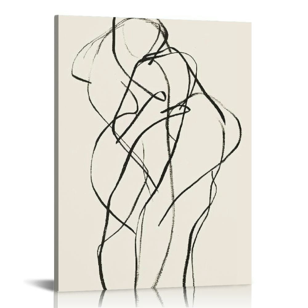 Acheng Minimalist Line Canvas Wall Art Woman Line Drawing Poster ...