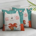 thumbnail image 1 of Acheng  Mother's Day Decorative Pillow Case Throw Pillow Covers We Love You Mom Sweet Happy Cat Cute Kitten Hug Heart Waist Lumbar  Throw Pillow Cases Cushion Cover Rectangular 2pcs 20x20in, 1 of 6