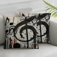 thumbnail image 1 of Acheng Music Not Throw Pillow Cover A Set Music Notes Icon Music Signs Square Decorative Throw Pillow Cushion Case for Home Couch Living Room Bed Sofa Car Pillowcase,2 Pcs White, 1 of 6