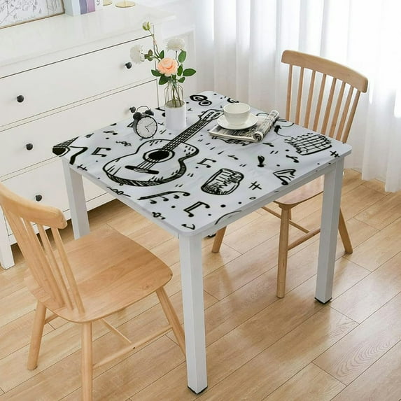 Acheng Music Notes Square Table Cover 100% Polyester Fiber 46*46