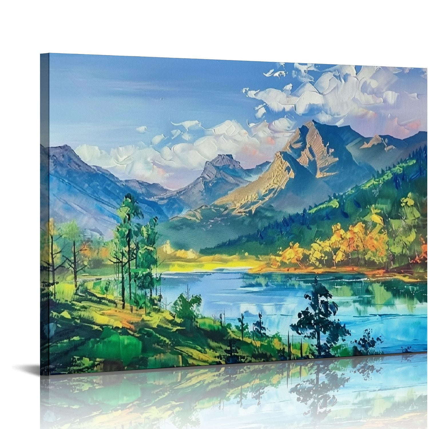 Acheng Nature Mountain Canvas Wall Art National Park Painting Lake