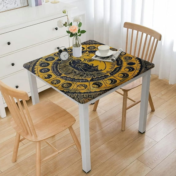 Acheng Occult Abstract Illusionism Square Tablecloth Full Width Single-Sided Printing 100% Polyester Fiber 52*52