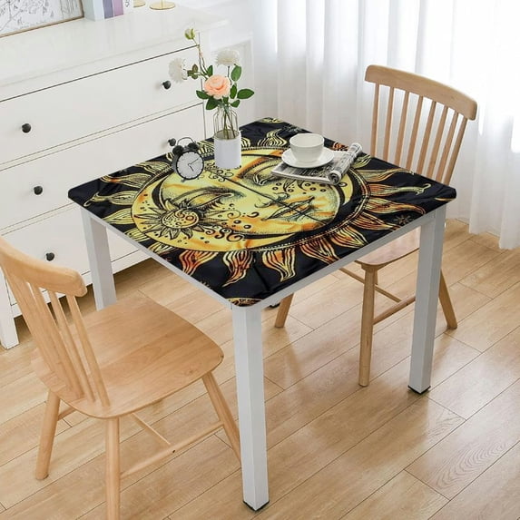 Acheng Ornate Designs Psychedelic Art Square Tablecloth Waterproof 100% Polyester Fiber 46*46