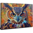 thumbnail image 1 of Acheng Owl Minimalist Abstract Art Design Horizontal Canvas Wall Art Prints Pictures Gifts Artwork Framed For Kitchen Living Room Bathroom Wall Home Decor Ready to Hang 16x12inch, 1 of 6