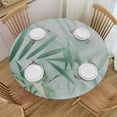 thumbnail image 1 of Acheng Palm Leaves Round Tablecloth, Tropical Jungle Palm Leaves with Charming Colors, Table Decoration for Banquet, Candy Buffet, and Dining Table 42-46, 1 of 8