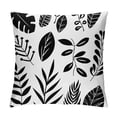 thumbnail image 1 of Acheng Short Plush Pillowcase 1 Piece - Palm Leaves with Lush Branches and Leaves, Tropical Jungle Palm Leaves with Charming Colors White, 1 of 5
