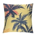 thumbnail image 1 of Acheng Palm Leaves with Lush Branches and Leaves Tropical Jungle Palm Leaves Plush Pillowcase White, 1 of 5