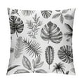 thumbnail image 1 of Acheng Palm Leaves with Lush Branches and Leaves Tropical Jungle Palm Leaves Short Plush Pillowcase 1 Piece White, 1 of 5