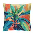 thumbnail image 1 of Acheng Palm Leaves with Lush Branches and Leaves Tropical Jungle Palm Leaves Short Plush Pillowcase 1 Piece White, 1 of 5