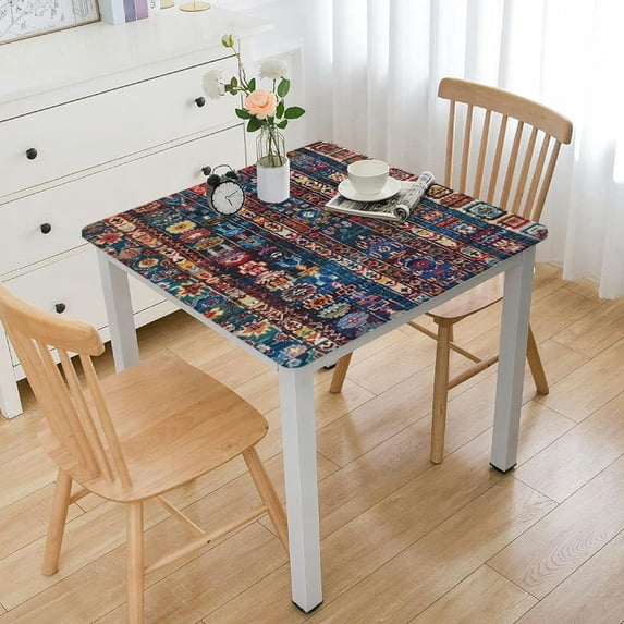 Acheng Pattern Jigsaw Puzzle Square Tablecloth for Picnic Dining Kitchen Farmhouse 100% Polyester Fiber 36*36