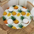 thumbnail image 1 of Acheng  Pineapple Tablecloth for Party Decoration, Fruit Tablecloth for Aloha Tropical Summer Beach Birthday Cocktail Party Supplies 60x60in, 1 of 7