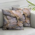 thumbnail image 1 of Acheng Pink Marble Decorative Throw Pillow Cover Case,Marble Outdoor Pillow Cases Square Standard Cushion Covers for Sofa Couch Bed Car,2 Pcs White, 1 of 6