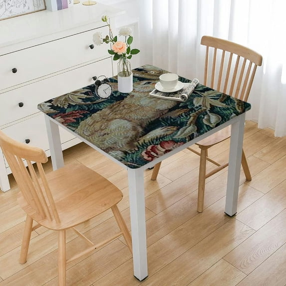 Acheng Rabbit Baby Rabbit Forest Square Table Cover 100% Polyester Fiber 46*46