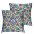 thumbnail image 1 of Acheng Retro Pillow Sham, Ethnic Design Hippie Art Mandala with Rainbow Colors Trippy Medallion LGBT Pride, Decorative Printed Pillowcase White, 1 of 7