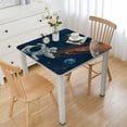 thumbnail image 1 of Acheng Rocket Planet Space Art Square Tablecloth 100% Polyester Fiber 52*52, 1 of 8