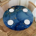 thumbnail image 1 of Acheng Round Tablecloth 0_2 (3) - Polyester Fiber, Machine Washable, Holiday Home Decor 42-46, 1 of 8