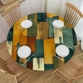 thumbnail image 1 of Acheng Round Tablecloth 0_3 (47) - Polyester Fiber, Machine Washable, Holiday Home Decor 31-35, 1 of 8