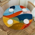 thumbnail image 1 of Acheng Round Tablecloth - Abstract Scenery, Beautiful Nature, Table Decoration 46-50, 1 of 8