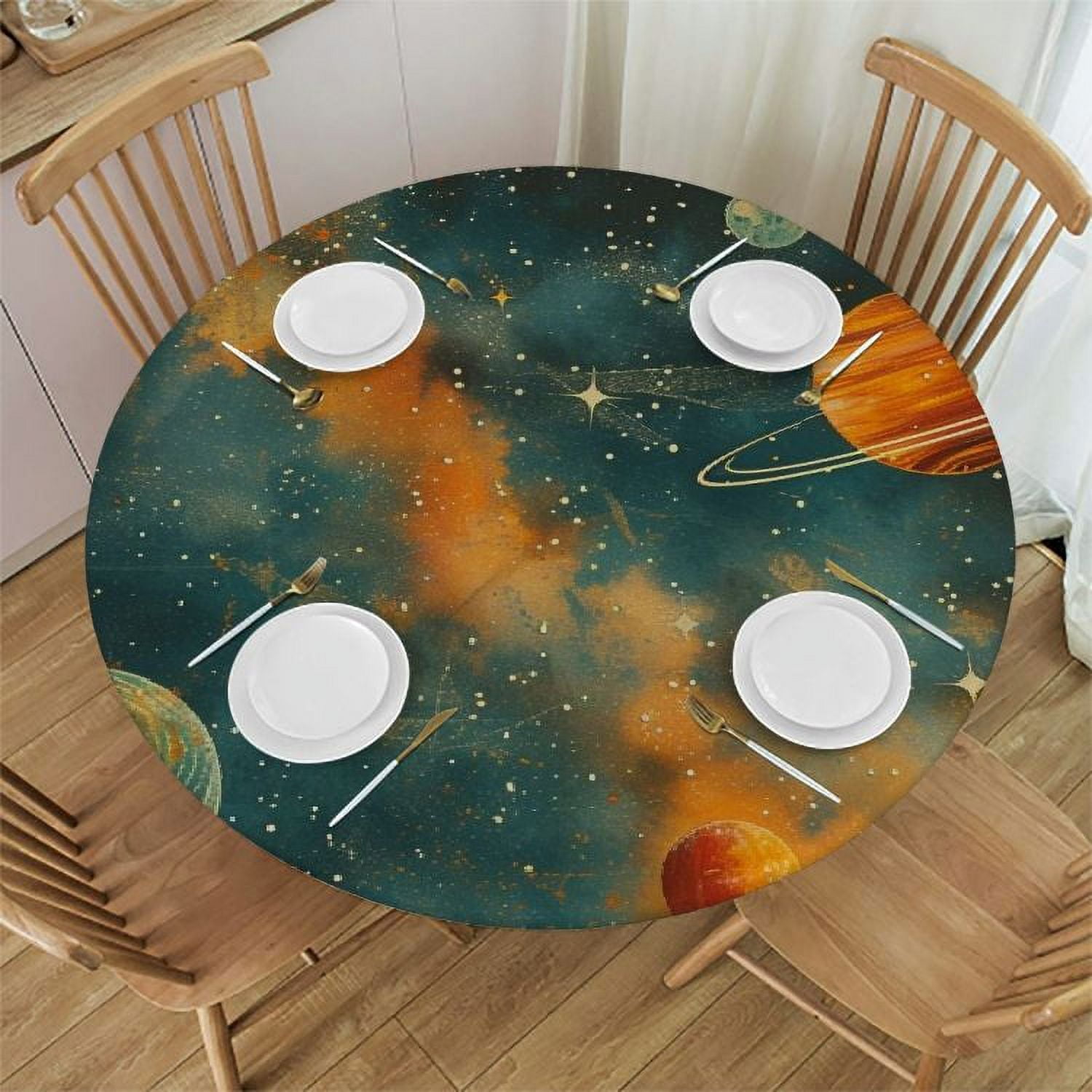 Aperturee Cute Stars With Expressions Rectangular Tablecloth