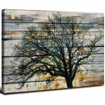 thumbnail image 1 of Acheng  - Rustic Farmhouse Decor Wall Art Rural Tree Picture Canvas Print Countryside Landscape Living Room Decor Framed 16x12inch, 1 of 6