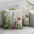 thumbnail image 1 of Acheng Sage Green Pillow Covers Set of 2, Spring Wildflower Plant Throw Pillows Case,Seasonal Floral Outdoor Decorative Flowers Farmhouse Decor Cushion Covers for Home Sofa Bed Couch White, 1 of 6